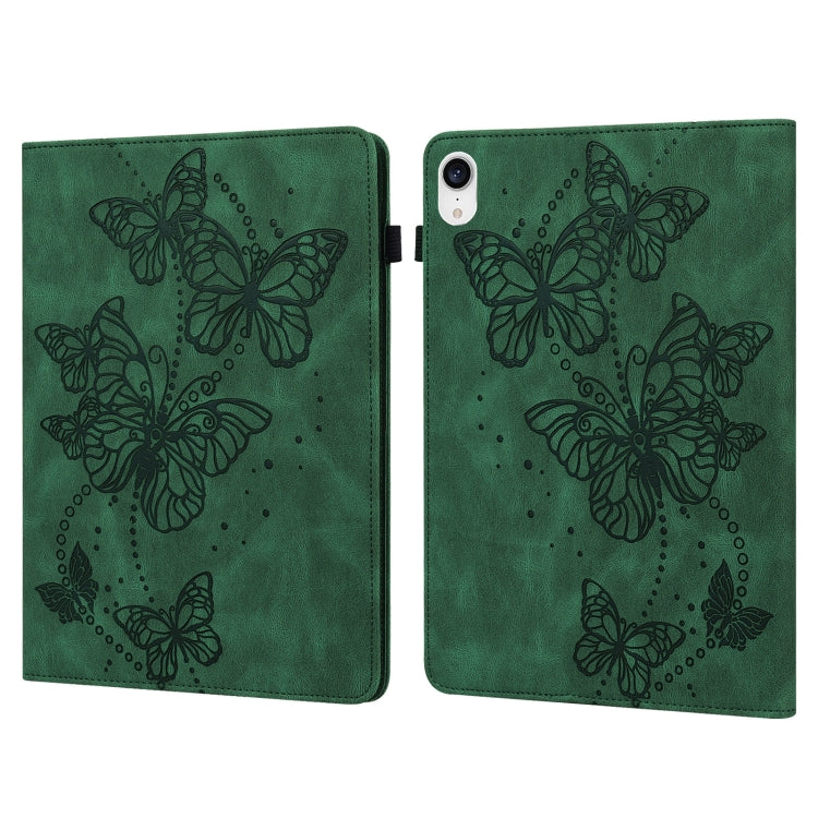 Custodia tablet in pelle con motivo farfalla compatibile iPad