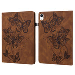 Custodia tablet in pelle con motivo farfalla compatibile iPad