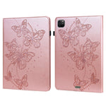 Custodia tablet in pelle con motivo farfalla compatibile iPad