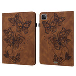 Custodia tablet in pelle con motivo farfalla compatibile iPad