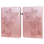 Custodia tablet in pelle con motivo farfalla compatibile iPad