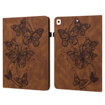 Custodia tablet in pelle con motivo farfalla compatibile iPad