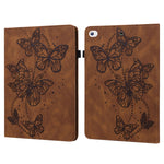 Custodia tablet in pelle con motivo farfalla compatibile iPad