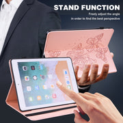 Custodia per tablet in pelle flip orizzontale con motivo a farfalla in rilievo, For iPad 9.7 (2018/2017) / Air 2 / Air