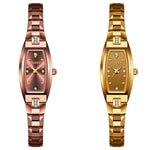 OLEVS 5501 Orologio al quarzo da donna con cinturino in acciaio al tungsteno con quadrante piccolo e diamanti