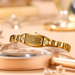 OLEVS 5501 Orologio al quarzo da donna con cinturino in acciaio al tungsteno con quadrante piccolo e diamanti