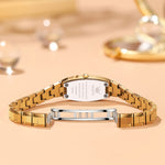 OLEVS 5501 Orologio al quarzo da donna con cinturino in acciaio al tungsteno con quadrante piccolo e diamanti