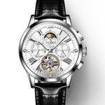 OLEVS 9912 Orologio meccanico luminoso da uomo con quadrante calendario settimanale a volano vuoto