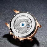 OLEVS 9912 Orologio meccanico luminoso da uomo con quadrante calendario settimanale a volano vuoto