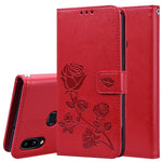 Custodia portafoglio in pelle PU rosa per Galaxy A10s