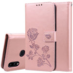 Custodia portafoglio in pelle PU rosa per Galaxy A10s