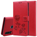 Custodia portafoglio in pelle PU rosa per Galaxy A20s