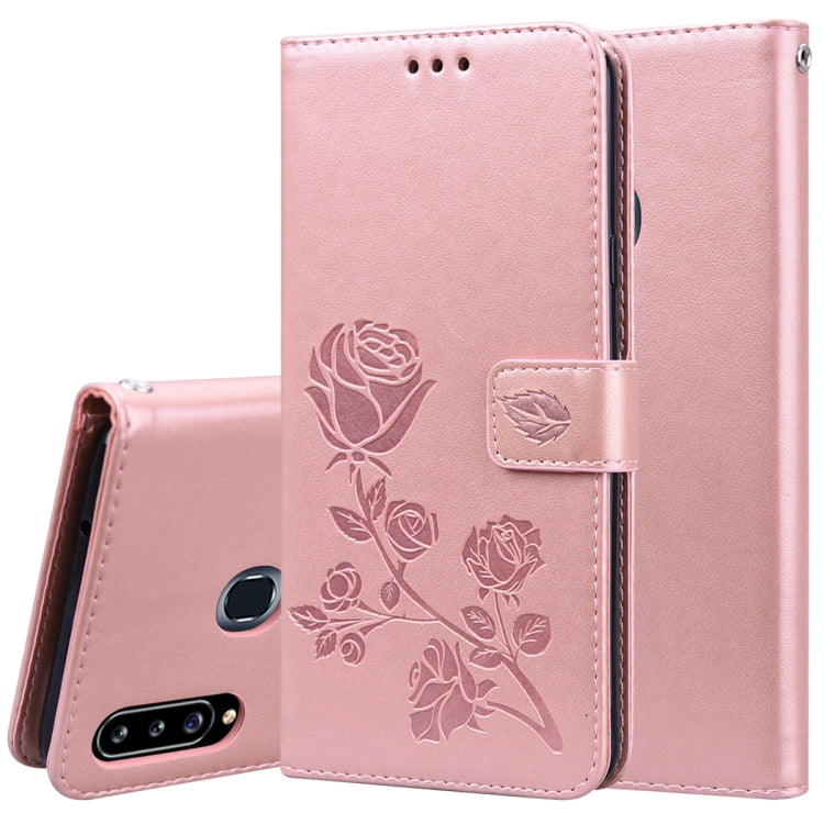 Custodia portafoglio in pelle PU rosa per Galaxy A20s