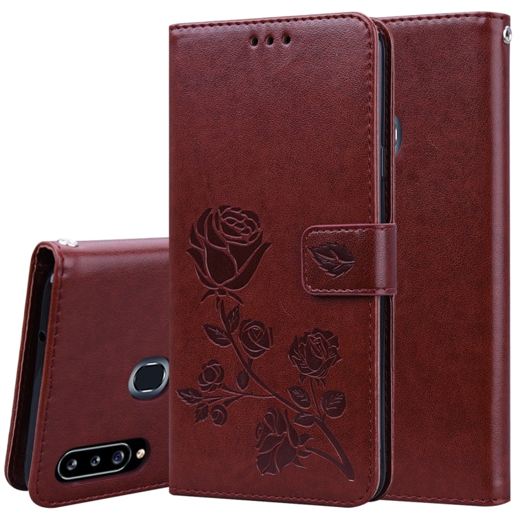 Custodia portafoglio in pelle PU rosa per Galaxy A20s