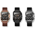 OLEVS 9919 quadrante quadrato cronografo luminoso orologio al quarzo da uomo