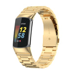 Per Fitbit Charge 5 cinturino di ricambio in acciaio inossidabile a tre sfere