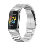 Per Fitbit Charge 5 cinturino di ricambio in acciaio inossidabile a tre sfere