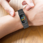Per Fitbit Charge 5 cinturino di ricambio in acciaio inossidabile a tre sfere