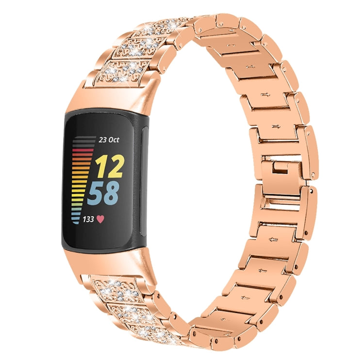 Cinturino di ricambio per cinturino in acciaio inossidabile con diamanti, For Fitbit Charge 5