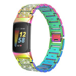 Cinturino di ricambio per cinturino in acciaio inossidabile con diamanti, For Fitbit Charge 5