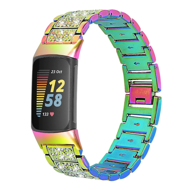 Cinturino di ricambio per cinturino in acciaio inossidabile con diamanti, For Fitbit Charge 5