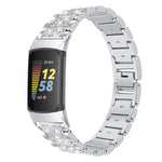 Cinturino di ricambio per cinturino in acciaio inossidabile con diamanti, For Fitbit Charge 5