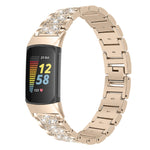 Cinturino di ricambio per cinturino in acciaio inossidabile con diamanti, For Fitbit Charge 5
