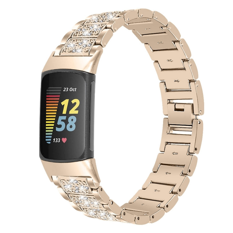 Cinturino di ricambio per cinturino in acciaio inossidabile con diamanti, For Fitbit Charge 5