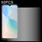 50 pellicole in vetro temperato da 0,26 mm 9H 2,5D, For OPPO K9 Pro (50 PCS), For vivo Y33s / Y76s / T1x / Y76 5G (50 PCS), For vivo Y21 / Y21t / Y10 t1 / Y01 / Y21e / Y10 / Y33s 5G (50 PCS), For Xiaomi Redmi 8A Pro (50 PCS)
