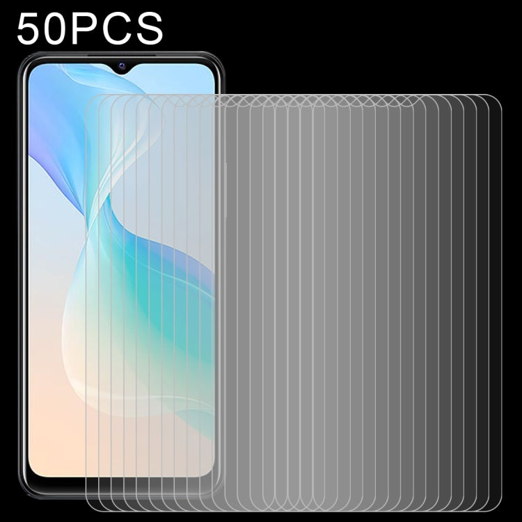 50 pellicole in vetro temperato da 0,26 mm 9H 2,5D, For OPPO K9 Pro (50 PCS), For vivo Y33s / Y76s / T1x / Y76 5G (50 PCS), For vivo Y21 / Y21t / Y10 t1 / Y01 / Y21e / Y10 / Y33s 5G (50 PCS), For Xiaomi Redmi 8A Pro (50 PCS)