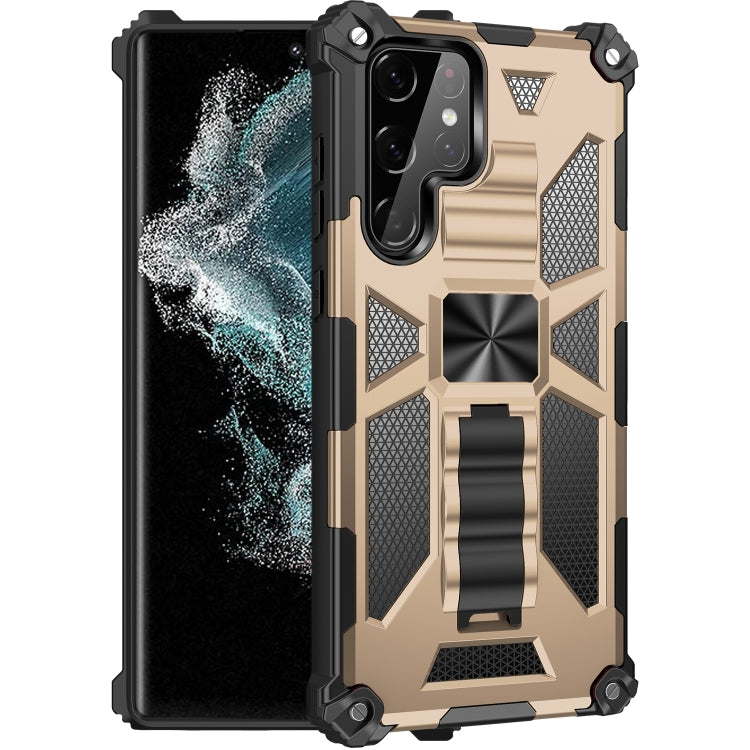Armatura antiurto TPU + custodia protettiva magnetica per PC con supporto, For Samsung Galaxy S22 Ultra 5G, For Motorola Edge (2021)