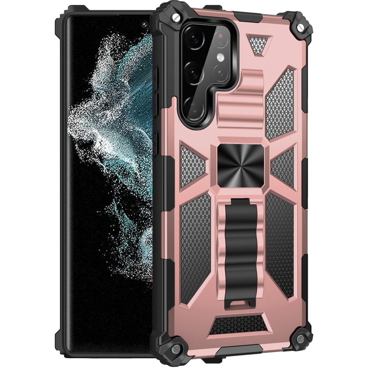 Armatura antiurto TPU + custodia protettiva magnetica per PC con supporto, For Samsung Galaxy S22 Ultra 5G, For Motorola Edge (2021)