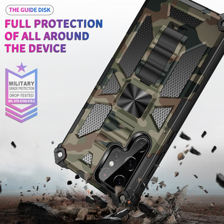 Camouflage Armor TPU antiurto + custodia protettiva magnetica per PC con supporto, For Samsung Galaxy S22 Ultra 5G, For Motorola Edge (2021)