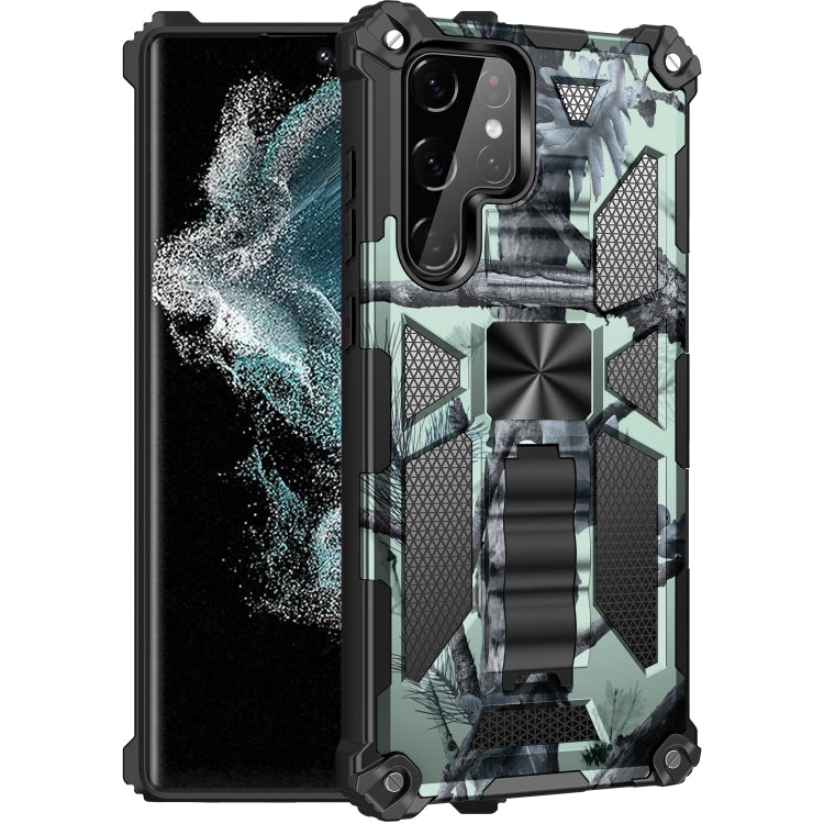 Camouflage Armor TPU antiurto + custodia protettiva magnetica per PC con supporto, For Samsung Galaxy S22 Ultra 5G, For Motorola Edge (2021)