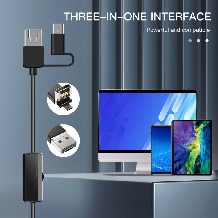 Endoscopio digitale 3 in 1 USB-C Micro USB IP68 5,5 mm