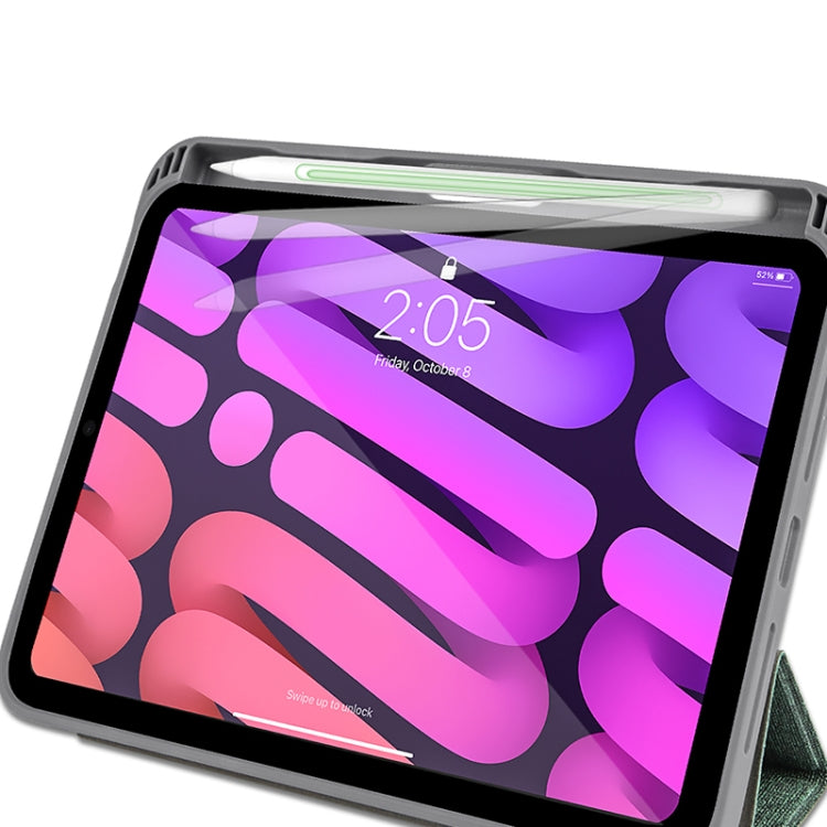 Custodia in pelle TPU per iPad mini 6 2024 con trama tessuto