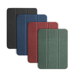 Custodia in pelle TPU per iPad mini 6 2024 con trama tessuto