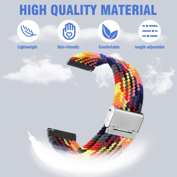 Cinturino con fibbia in metallo intrecciato in nylon universale da 22 mm, 22mm