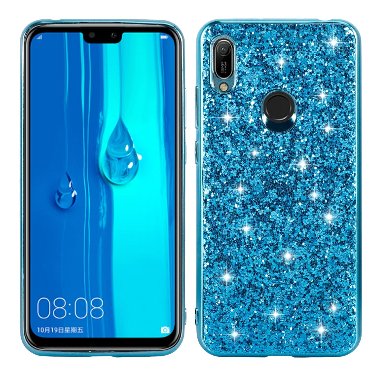 Custodia in TPU antiurto con polvere glitterata, For Huawei Y6 Prime, For Huawei Y6 Pro / Enjoy 9e, For Galaxy A10S, For Galaxy A20S