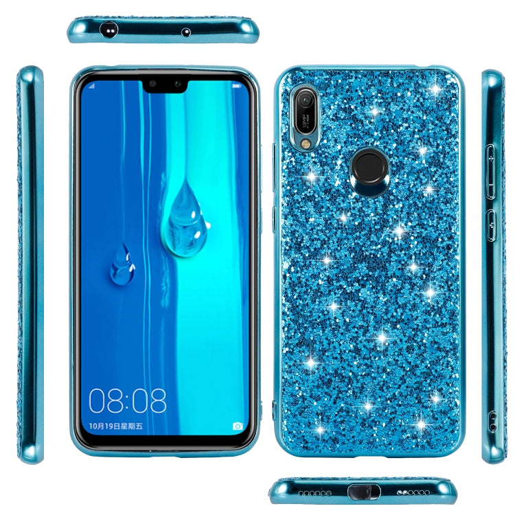Custodia in TPU antiurto con polvere glitterata, For Huawei Y6 Prime, For Huawei Y6 Pro / Enjoy 9e, For Galaxy A10S, For Galaxy A20S