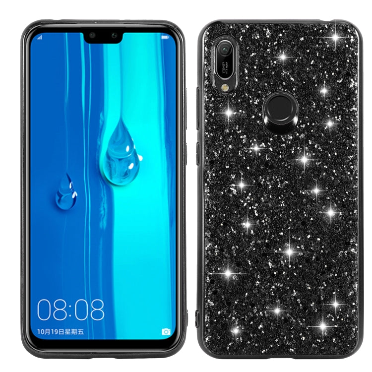 Custodia in TPU antiurto con polvere glitterata, For Huawei Y6 Prime, For Huawei Y6 Pro / Enjoy 9e, For Galaxy A10S, For Galaxy A20S
