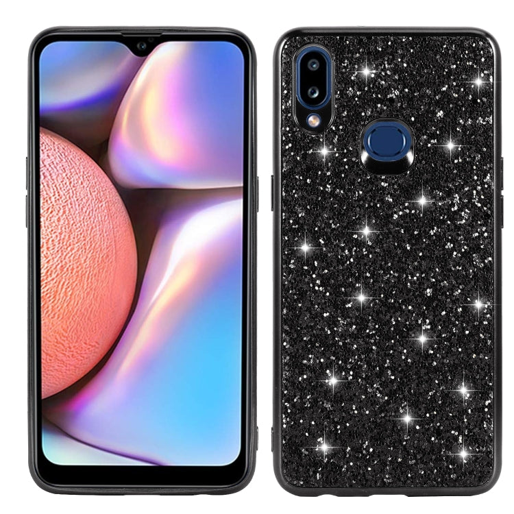 Custodia in TPU antiurto con polvere glitterata, For Huawei Y6 Prime, For Huawei Y6 Pro / Enjoy 9e, For Galaxy A10S, For Galaxy A20S