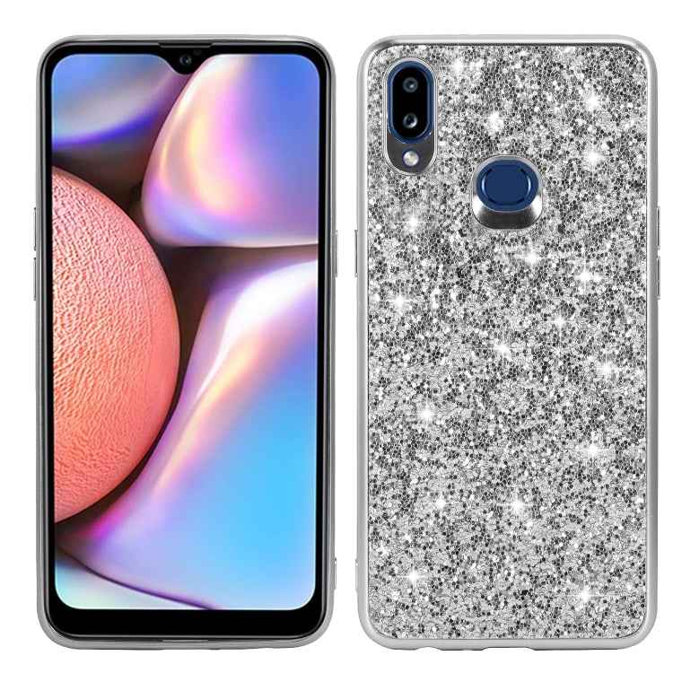 Custodia in TPU antiurto con polvere glitterata, For Huawei Y6 Prime, For Huawei Y6 Pro / Enjoy 9e, For Galaxy A10S, For Galaxy A20S