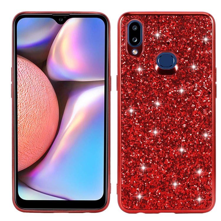 Custodia in TPU antiurto con polvere glitterata, For Huawei Y6 Prime, For Huawei Y6 Pro / Enjoy 9e, For Galaxy A10S, For Galaxy A20S