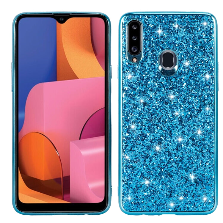 Custodia in TPU antiurto con polvere glitterata, For Huawei Y6 Prime, For Huawei Y6 Pro / Enjoy 9e, For Galaxy A10S, For Galaxy A20S