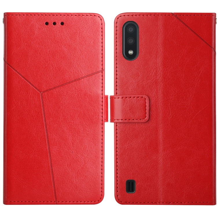 Custodia in pelle flip orizzontale con cuciture a Y con supporto e slot per schede e portafoglio e cornice per foto, For Samsung Galaxy A01, For Samsung Galaxy A01 Core, For Samsung Galaxy A02 EU Version, For Samsung Galaxy A02s