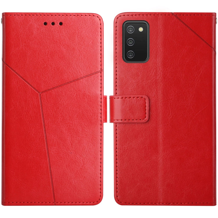 Custodia in pelle flip orizzontale con cuciture a Y con supporto e slot per schede e portafoglio e cornice per foto, For Samsung Galaxy A03s 166mm, For Samsung Galaxy A10s, For Samsung Galaxy A12, For Samsung Galaxy A20 / A30
