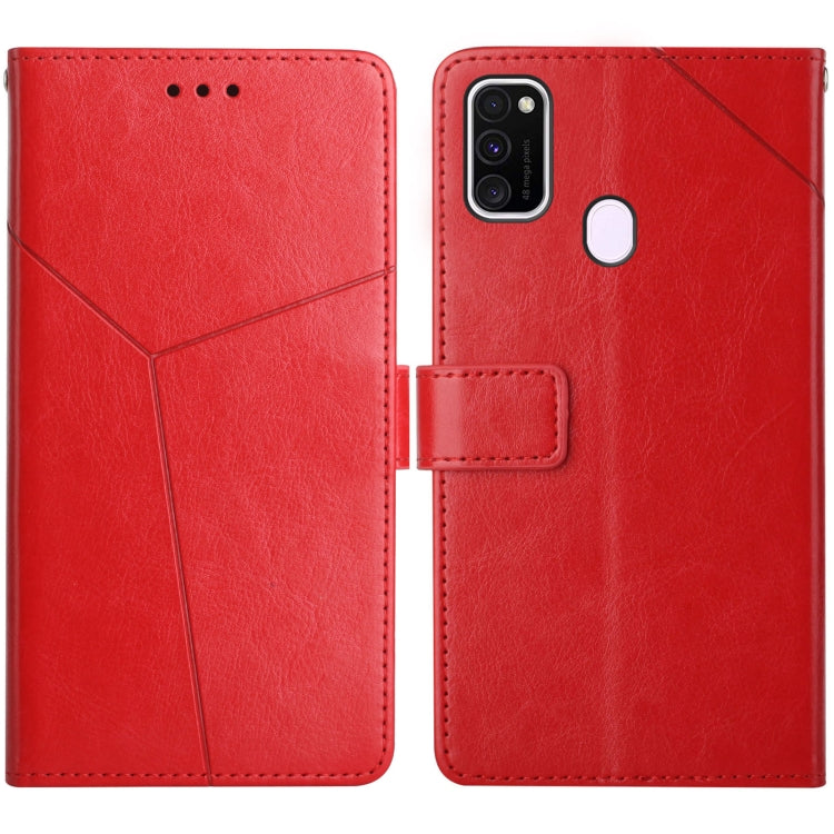 Custodia in pelle flip orizzontale con cuciture a Y con supporto e slot per schede e portafoglio e cornice per foto, For Samsung Galaxy M21 / M30s, For Samsung Galaxy M31, For Samsung Galaxy M51, For Samsung Galaxy M62 / F62
