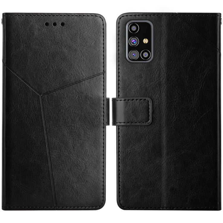 Custodia in pelle flip orizzontale con cuciture a Y con supporto e slot per schede e portafoglio e cornice per foto, For Samsung Galaxy M31s