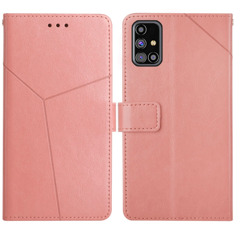 Custodia in pelle flip orizzontale con cuciture a Y con supporto e slot per schede e portafoglio e cornice per foto, For Samsung Galaxy M31s